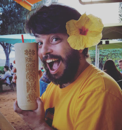 Andre holding a nice cup of RUM